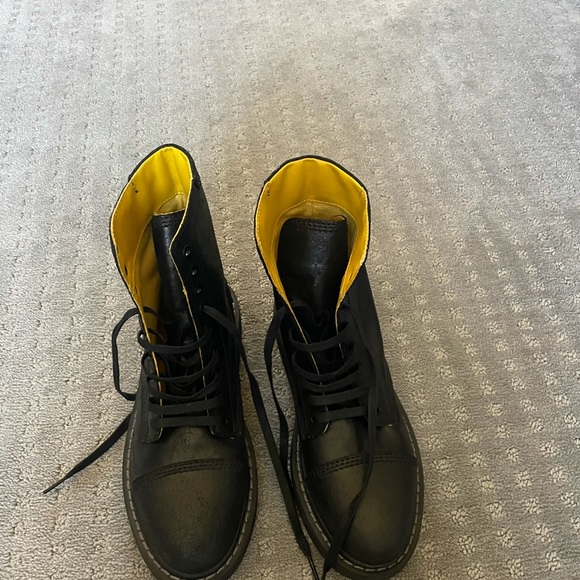 Diesel combat boots black leather brand new main image 5
